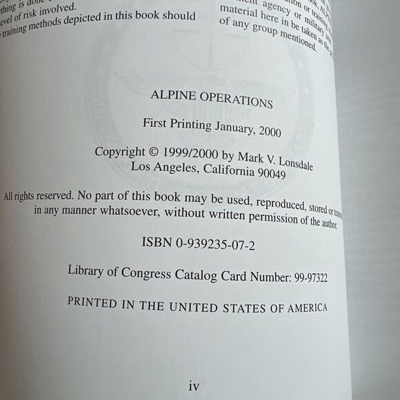 Alpine Operations By Mark V. Lonsdale Paperback Book 2000 - Picture 9 of 9